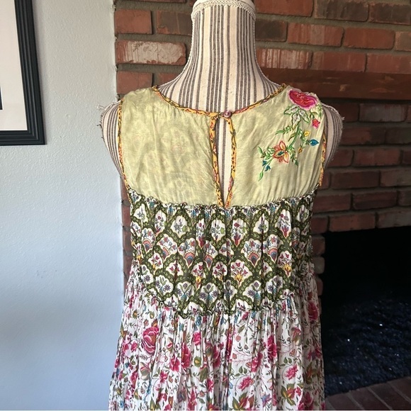 Anthropologie Tanvi Kedia Ananya Tiered Floral Tunic Dress Sz S - Picture 10 of 12